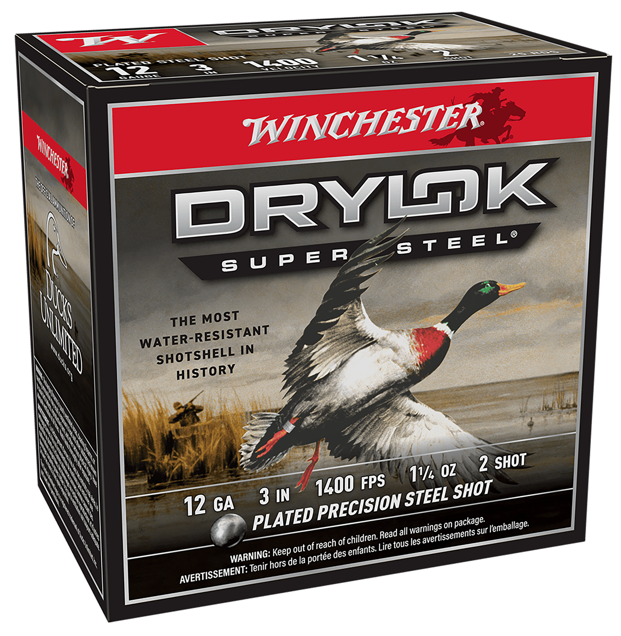Winchester Super-X Drylok Super Steel 12-Ga. 3″ 1-1/4 oz. Shotshells - 2 - 250 Rounds - Winchester