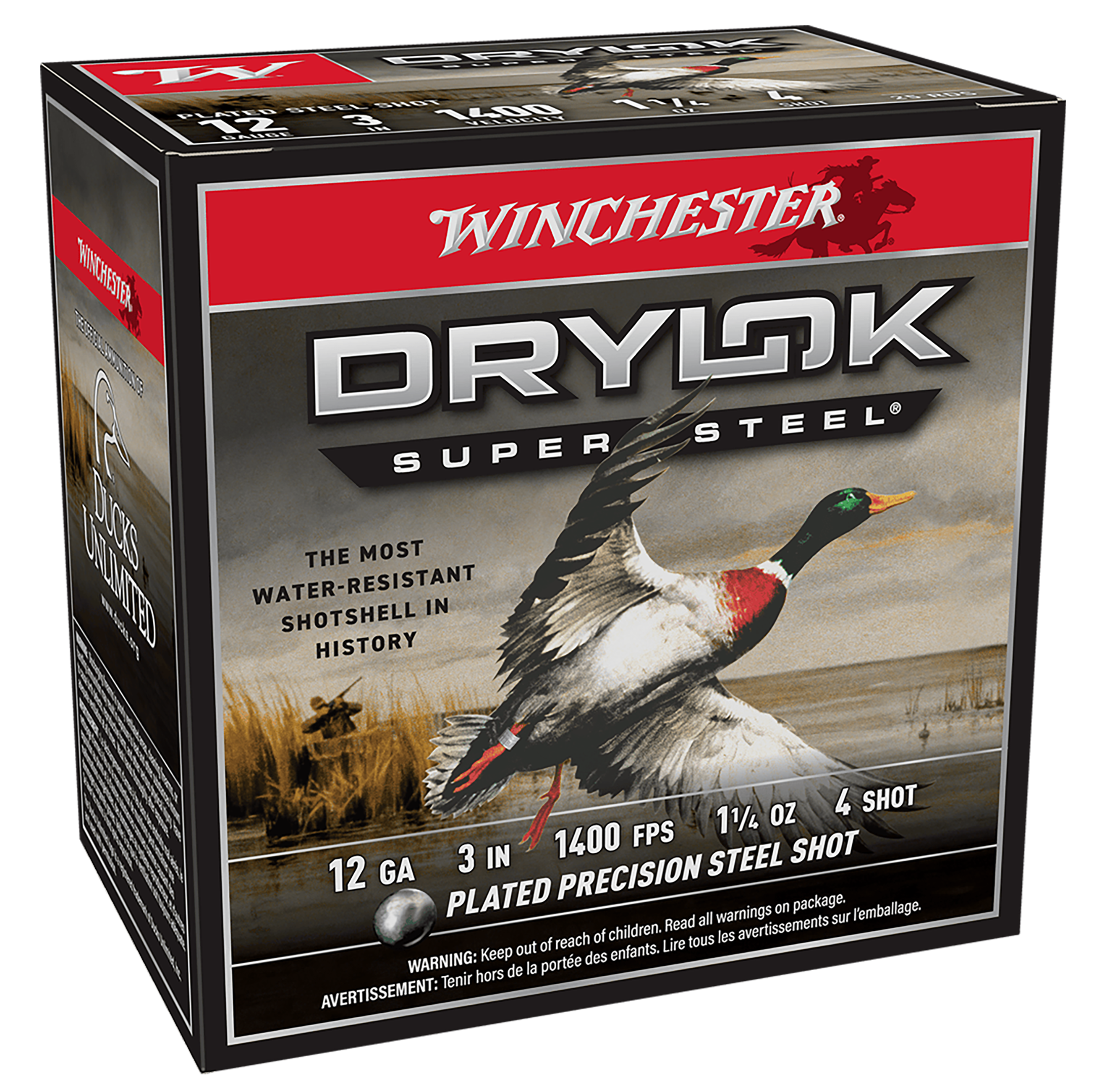 Image of "Winchester Drylock Super Steel Magnum Shotshells - 12 Gauge - 4 - 3"" - 250 Rounds"