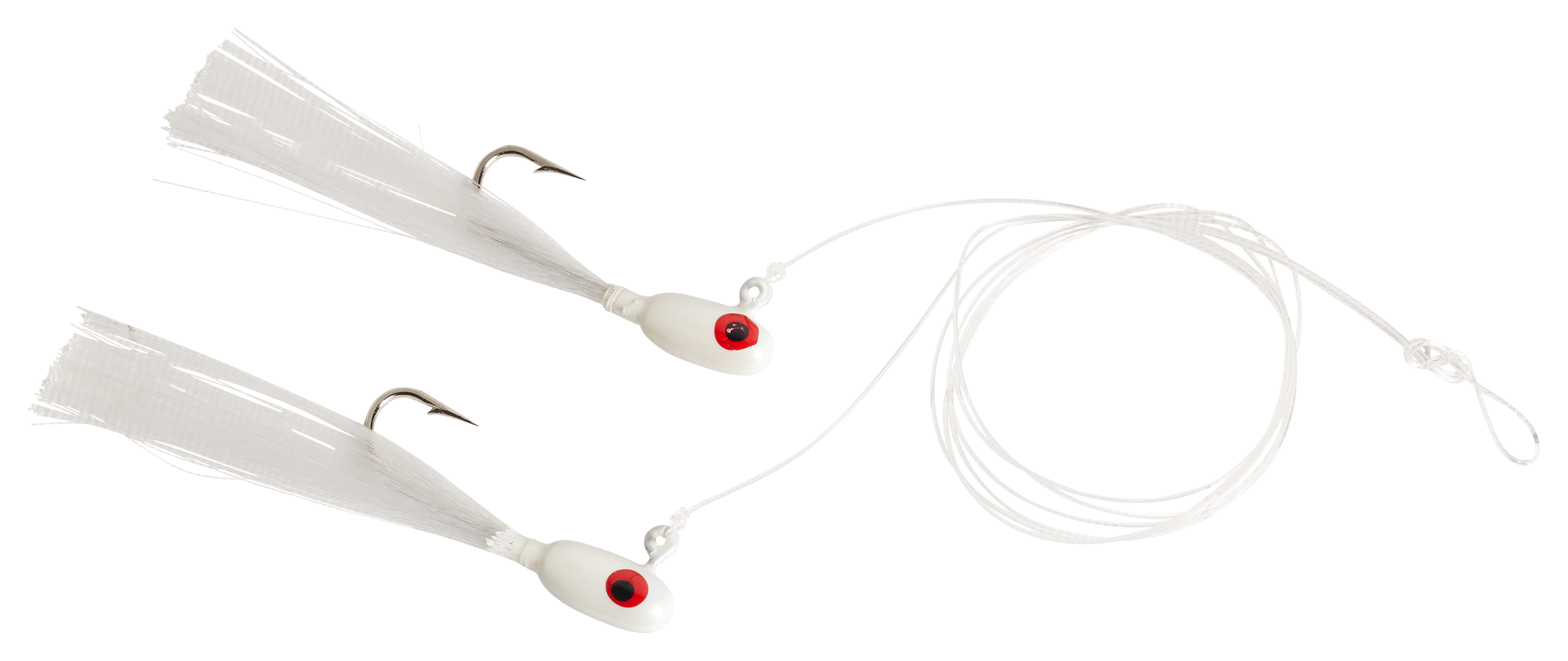H&H Lure Magnum Speck Tail Rig - White/White