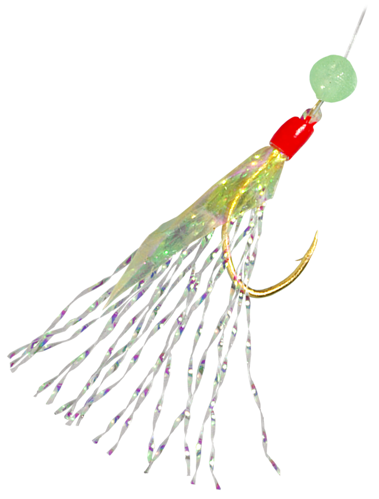 C-Spin Sabiki Rigs 2-Pack – Glow In The Dark 5 Shrimp Rigs With Size 18 Hooks For Bass, Flounder, Mackerel
