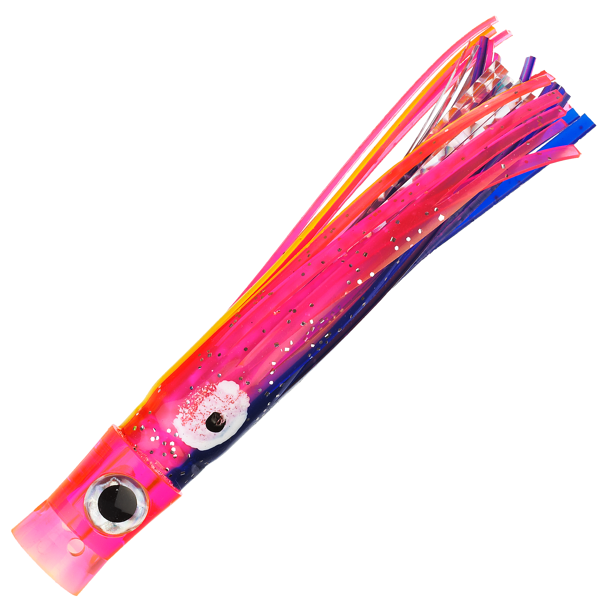 Image of "C & H Lures Stubby Bubbler Saltwater Lure - 5"" - Blue/PInk/Silver Mylar"