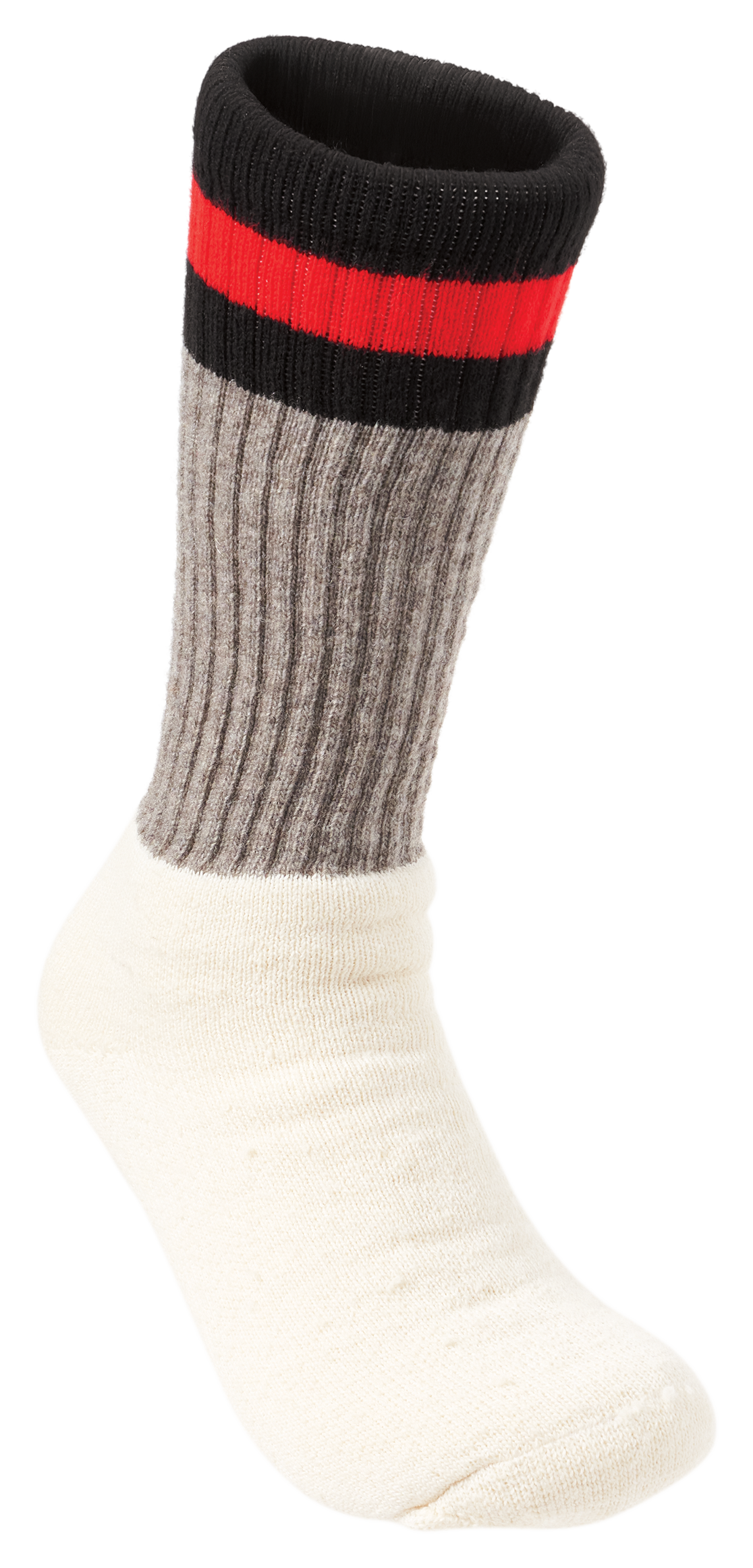 Cabelas 61 Series Wool Boot Socks for Men - White/Gray - L