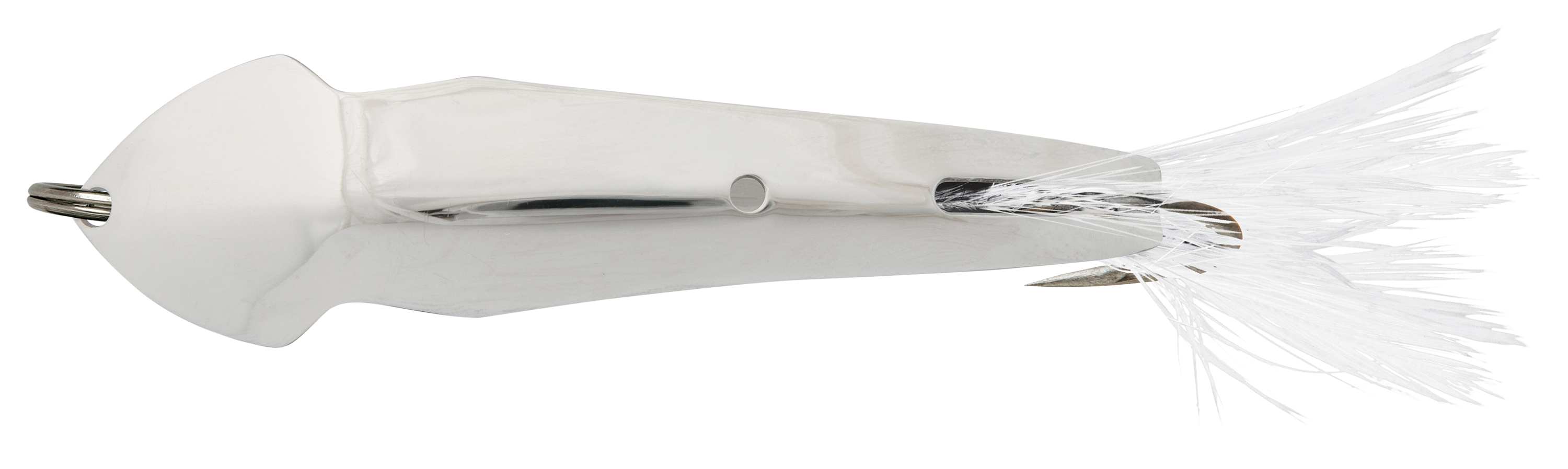 Luhr-Jensen Pet Spoon - 1-3/4 oz. -Chrome/White Feather