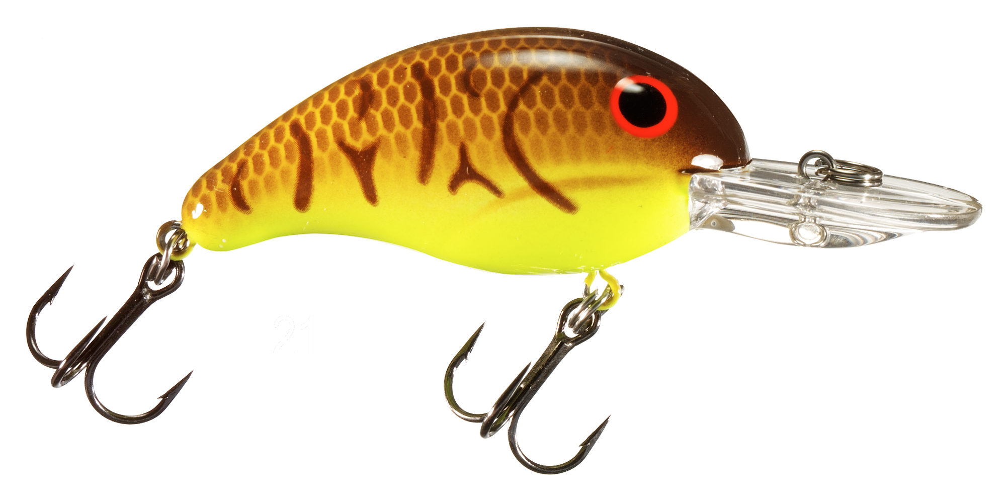 BANDIT LURES Series 200 Crankbait Bass Fishing Lures, Fishing Accessories,  Dives to 8-feet Deep, 2', 1/4 oz, Brown Craw Orange Belly, (BDT204)