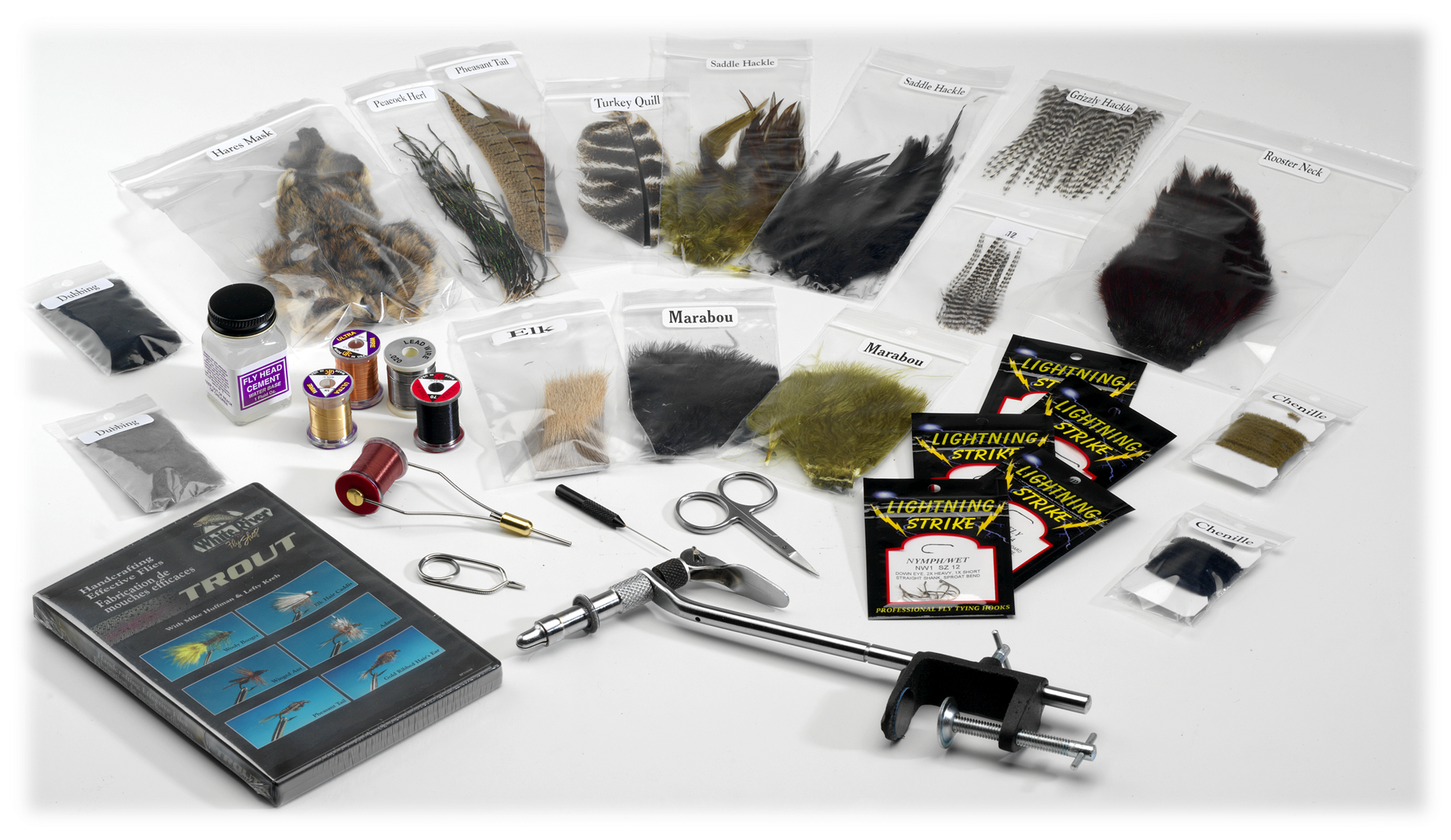 White River Fly Shop Deluxe Fly Tying Kit - Trout Tying