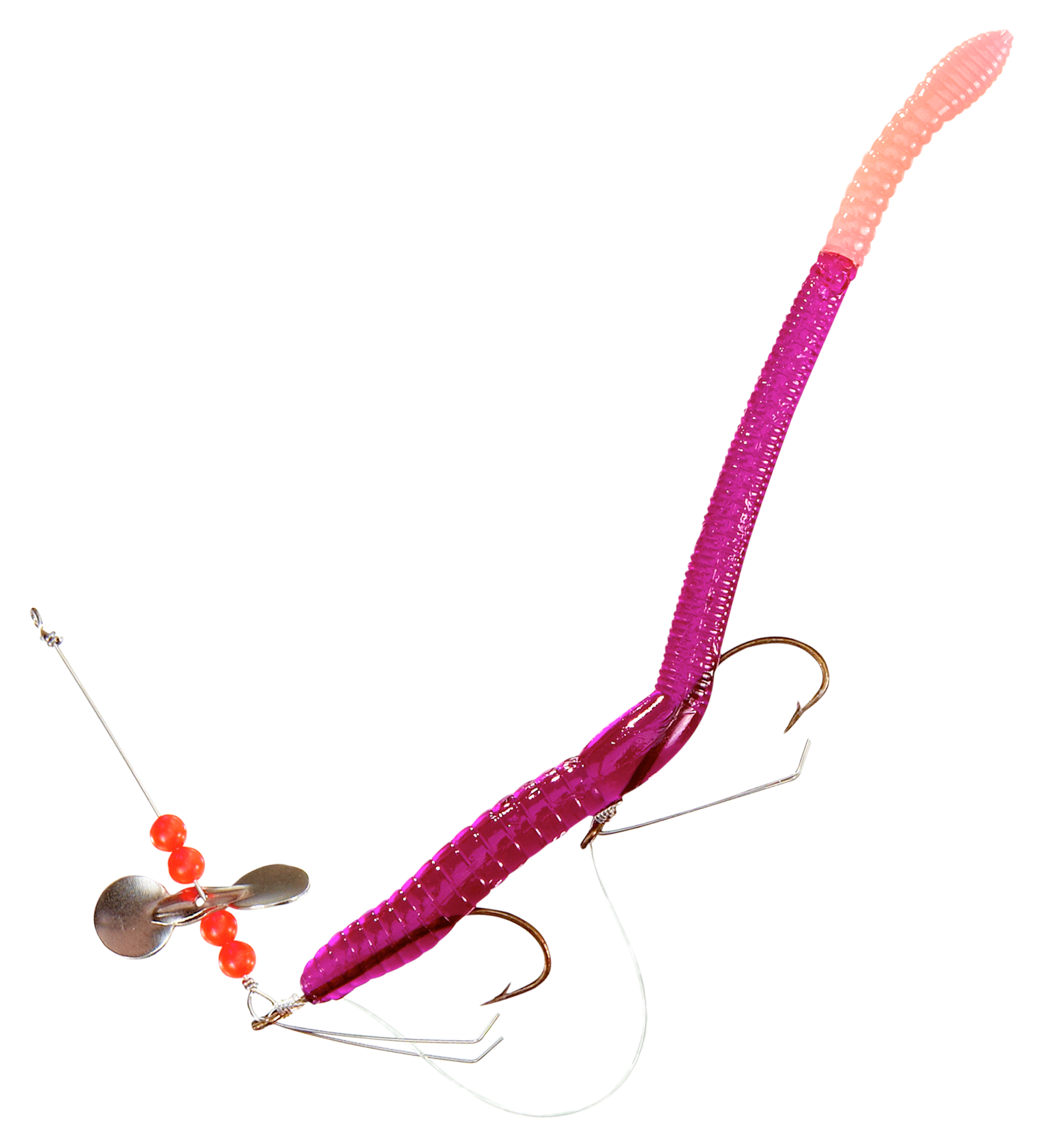 Creme Rigged Scoundrel Worm - Purple/Glow Tail