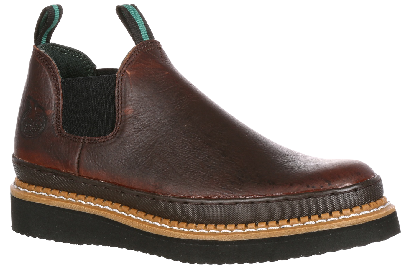 Image of Georgia Boot Georgia Giant Wedge Romeo Work Shoes for Men - Soggy Brown