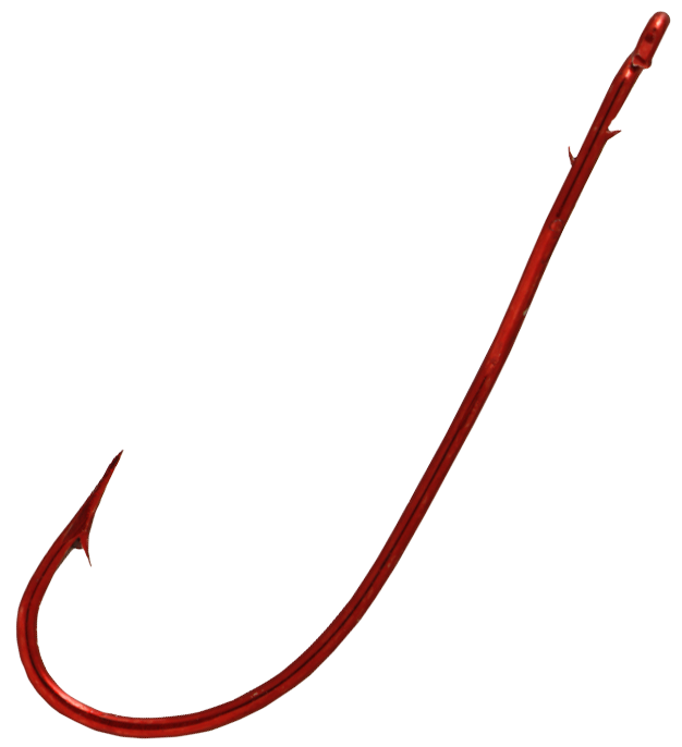 Tru-Turn Blood-Red Bass Worm Hook - 1/0