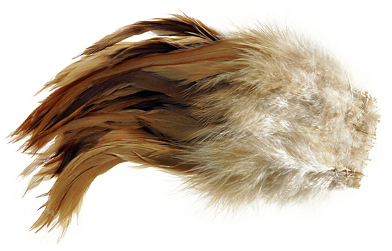 Image of White River Fly Shop Strung Saddle Hackle Fly-Tying Material - Ginger