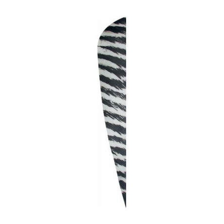 Gateway Feather 27497 4 in. Barred Right Wing Feathers, White - Pack of 50