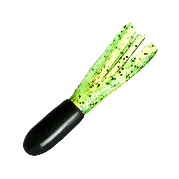 Bass Pro Shops Crappie Maxx Squirmin' Squirts - Black Chartreuse