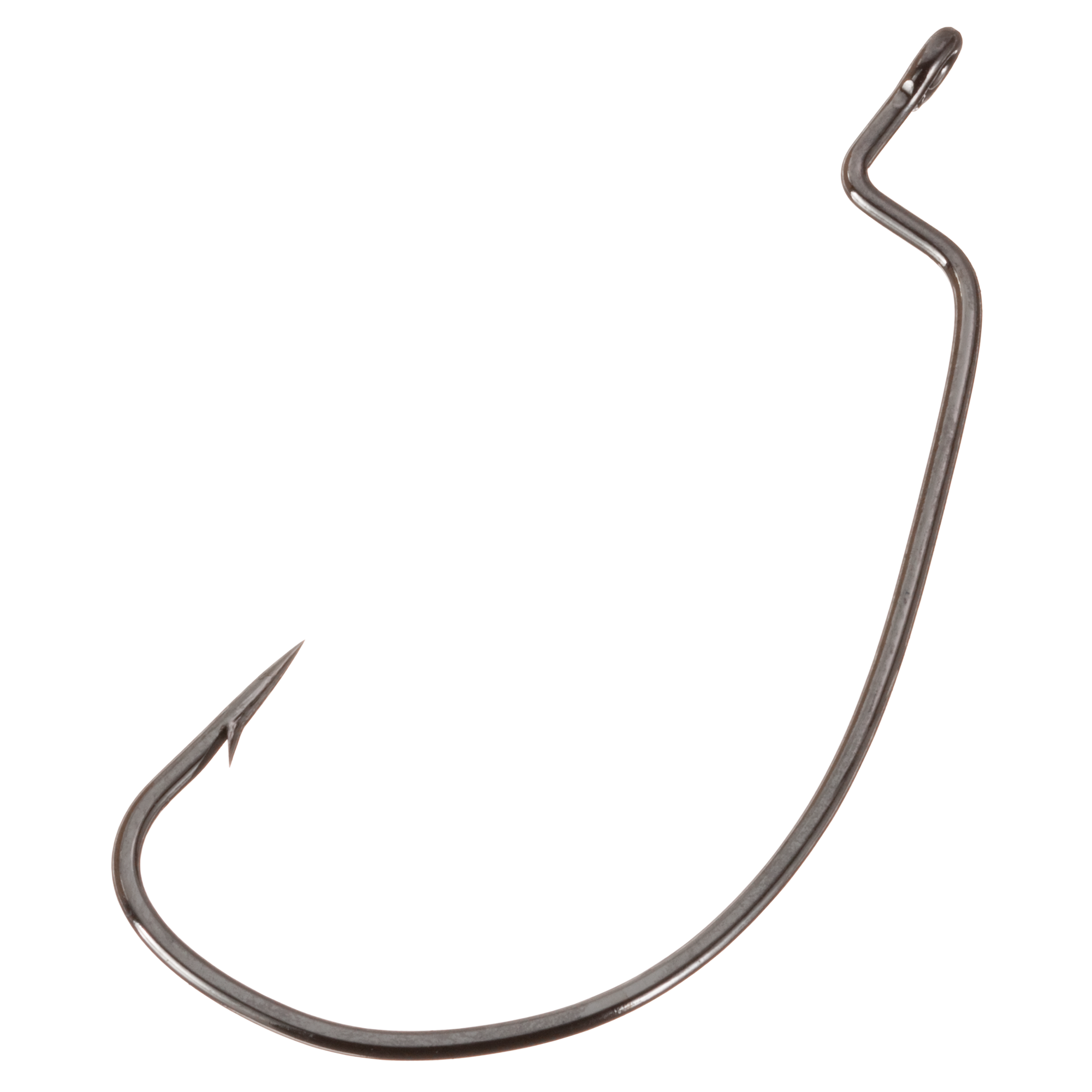 Eagle Claw Lazer Sharp Wide Gap Worm Hook - L092 - Platinum Black - 2/0 - 6 Pack