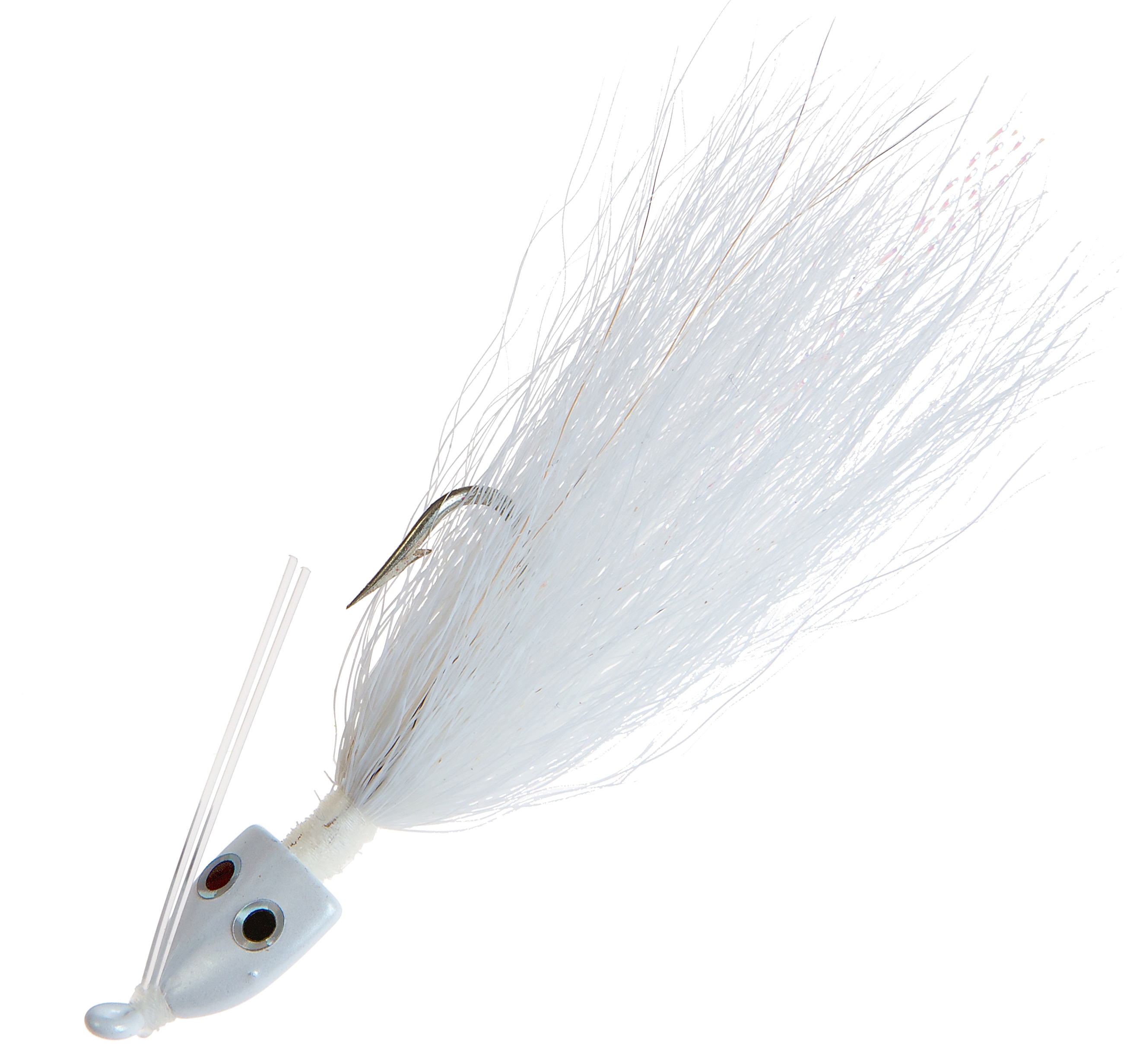 Hookup Lures Weedless Bucktail Jig - 1/4 oz. - White