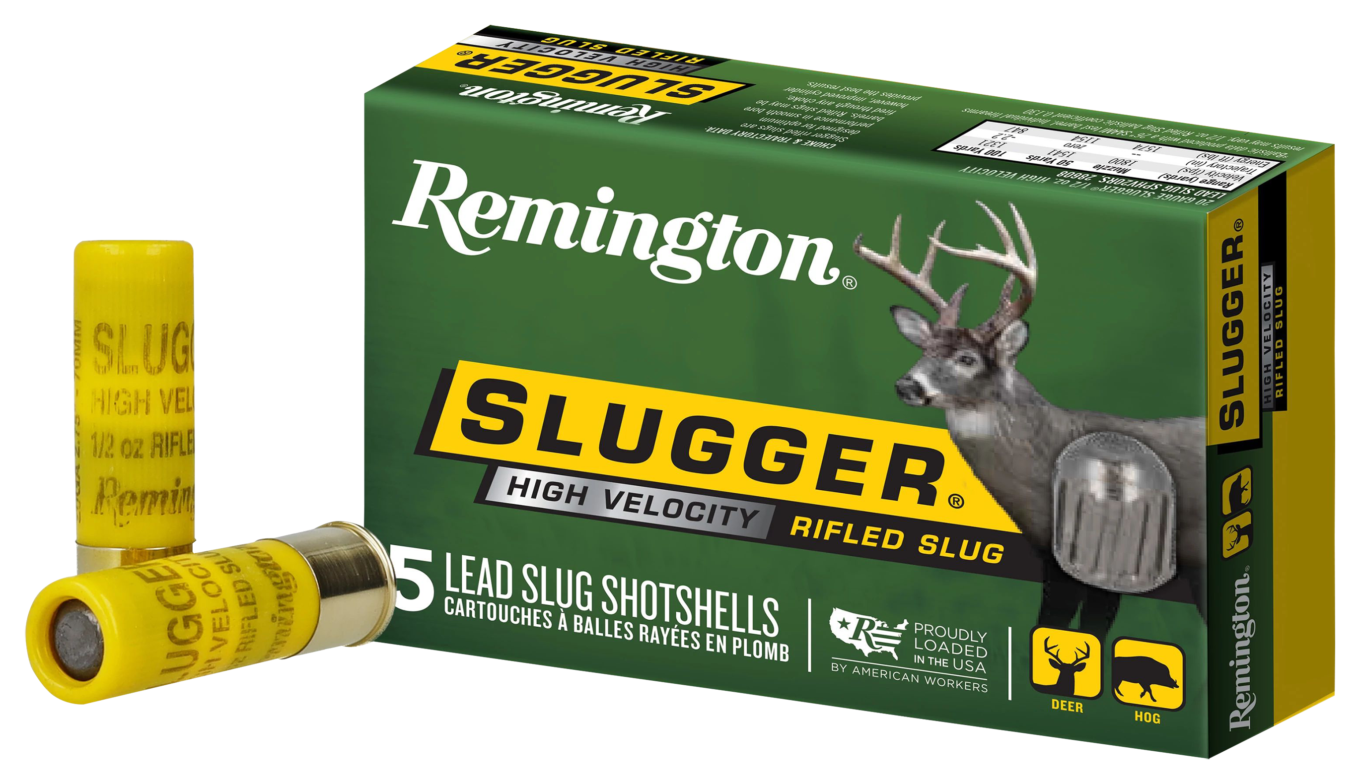Image of "Remington Slugger High Velocity Rifled Slug Shotshells - 20 Gauge - 2.75"""