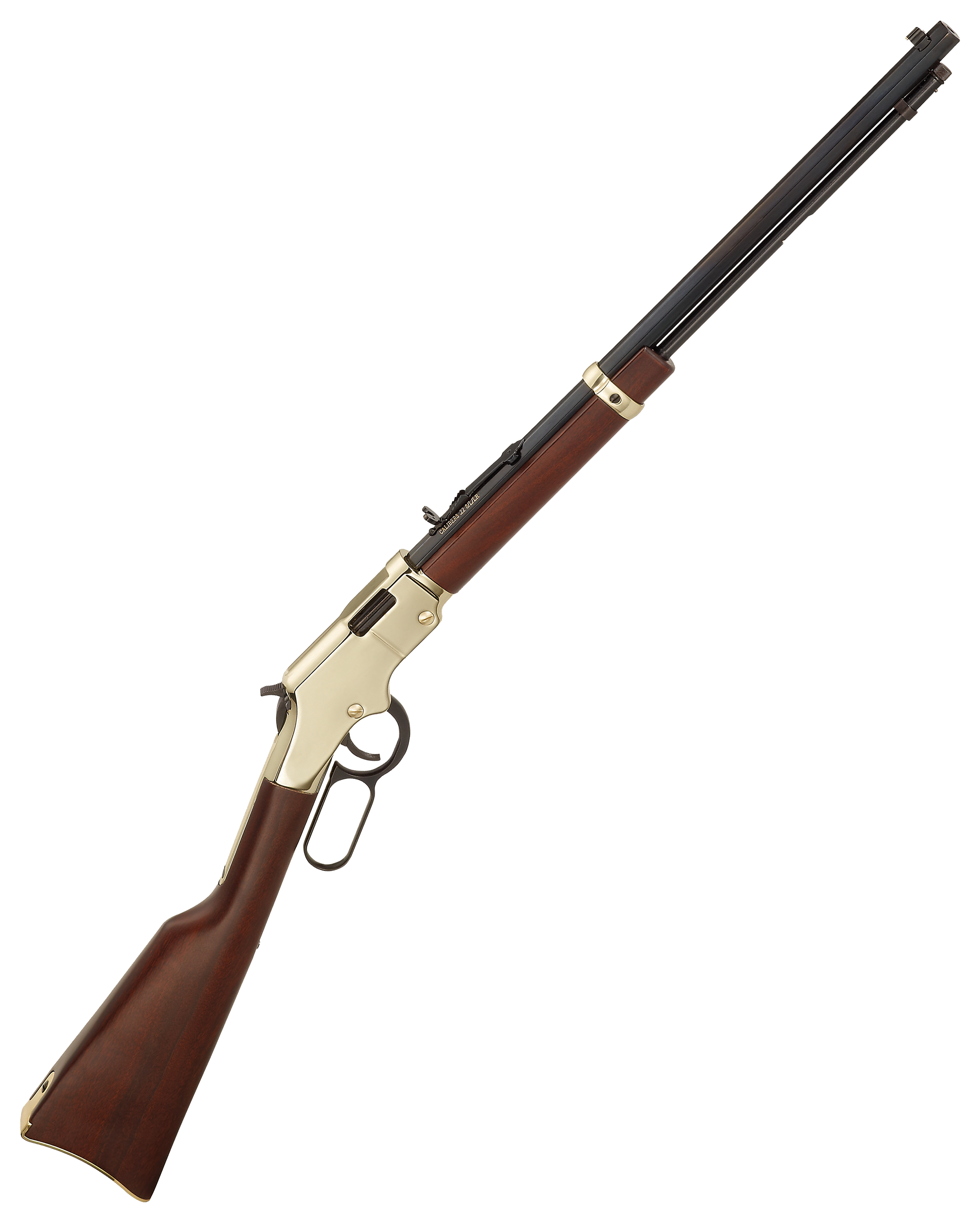 Henry Golden Boy Brasslite Blued Lever Action Rifle - 22 WMR (22 Mag) - 20in - Brown -  H004M