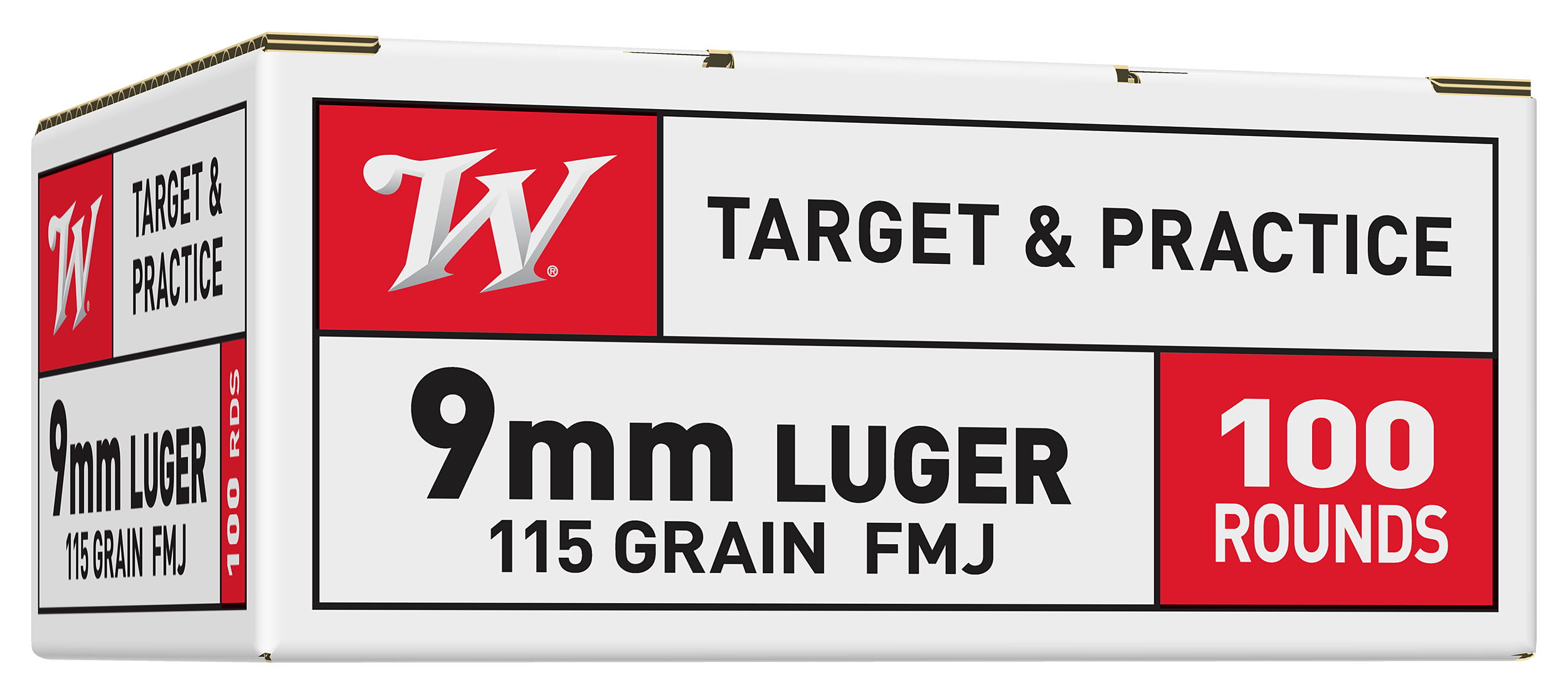 Winchester USA Handgun Ammo - 9mm Luger - FMJ - 100 Rounds