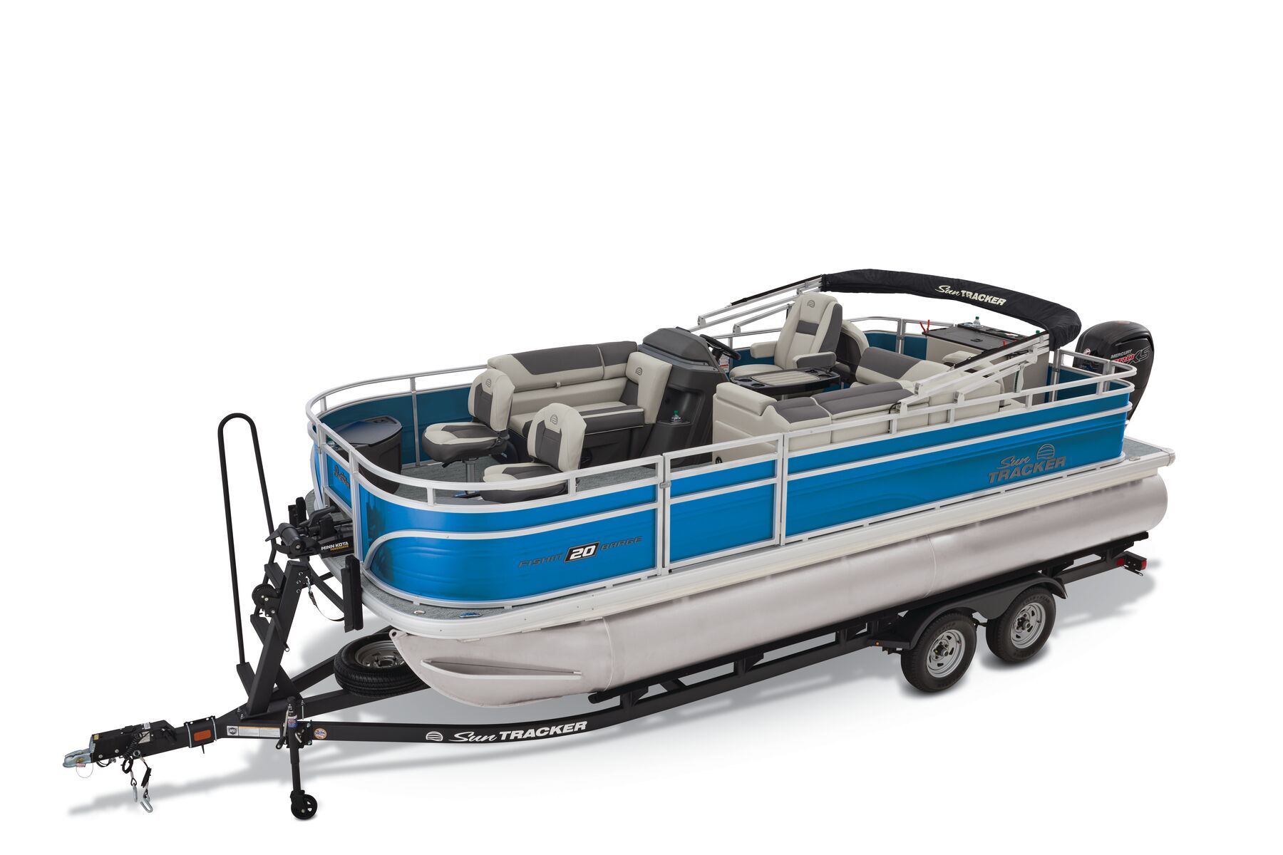 2026 SUN TRACKER FISHIN BARGE 20 DLX w/ 60 ELPT FourStroke Command Thrust Mercury FourStroke Image