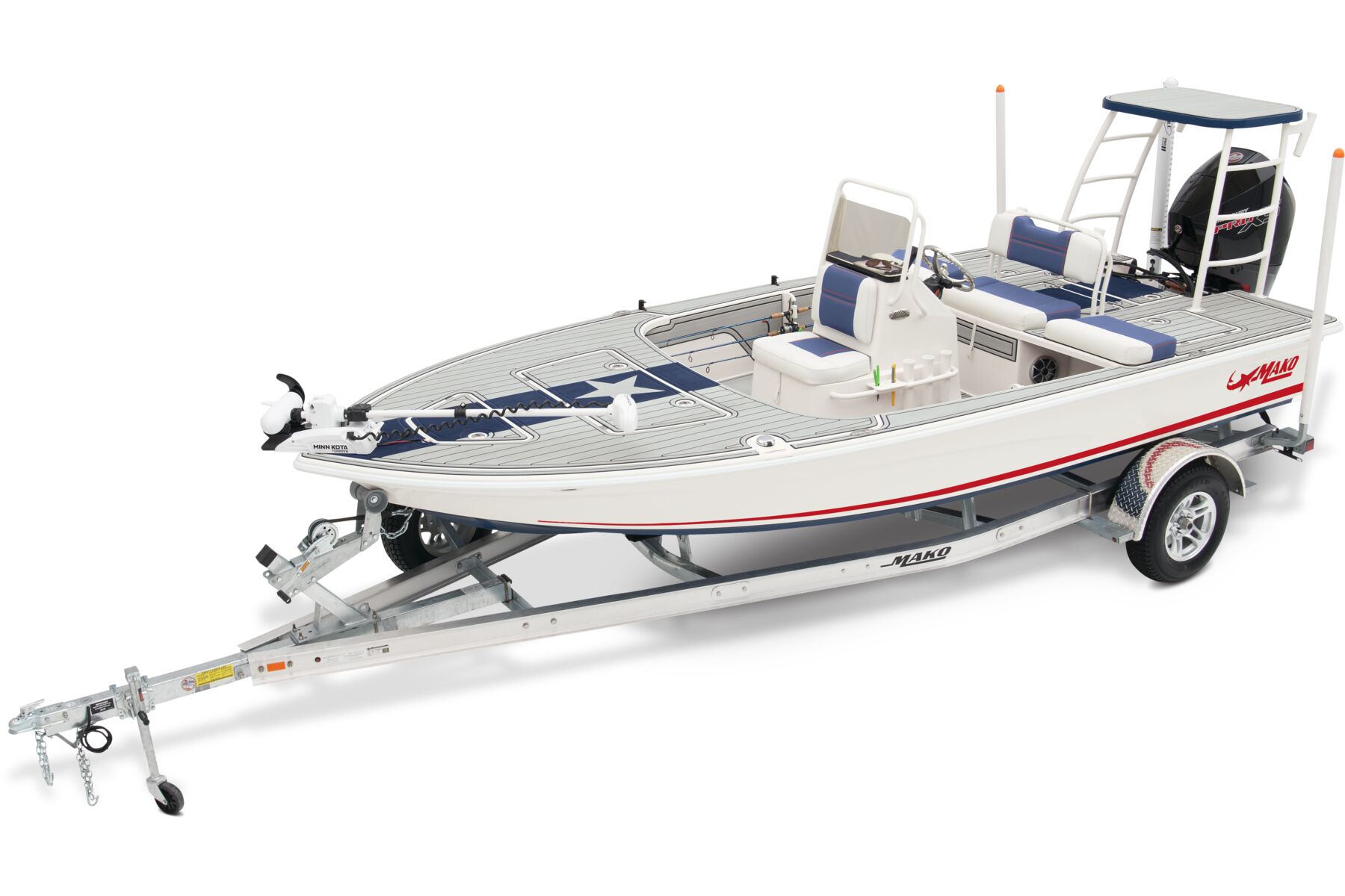 2026 MAKO 18 PRO SKIFF PATRIOT EDITION w/ 115 ELPT Pro XS Command Thrust Mercury Pro XS Image