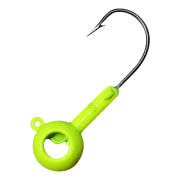 Crappie Magnet Eye Hole Scent Holder Round Jighead - Chartreuse - 3/16 oz.