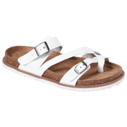 Natural Reflections Siena Buckle Sandals for Ladies - White - 8M