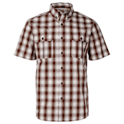 RedHead Spring River Vented-Back Button-Down Short-Sleeve Shirt for Men - Cappuccino Plaid - S
