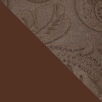 Brown Suede/Brown Floral Emboss