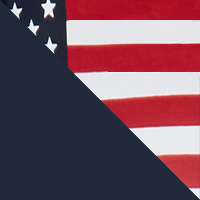 Collegiate Navy/US Flag Stamp