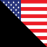 Matte Black/USA Flag