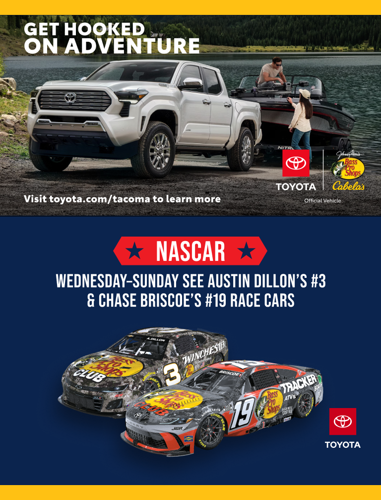 Nascar - Wednesday through Sunday see Austin Dillon's #3 and Chase Briscoe's #19 race cars