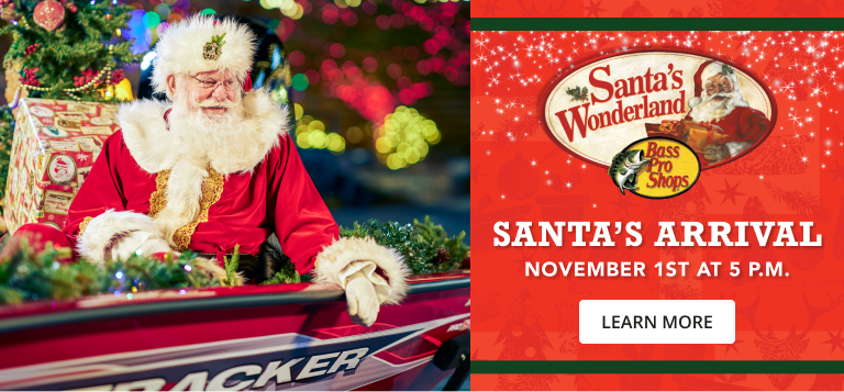 Bass Pro Shops Santa's Wonderland - Santa's Arrival is November 1 at 5 PM