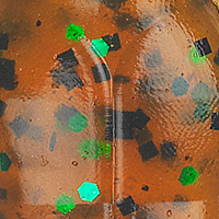 Amber/Green Black Flake