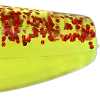 Chartreuse/Red Glitter