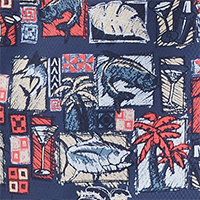 Collegiate Navy Kona Print