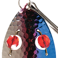 Hammered Nickel/Blue/Red