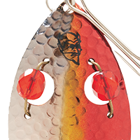 Hammered Nickel/Red/Gold