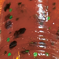 Pumpkin/Black Green Flake