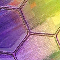 Purple/Chartreuse Hex Foil