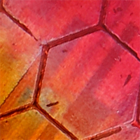 Red/Orange Hex Foil