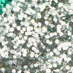Silver Glitter/Green Back