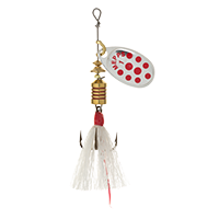 Silver-Red Dots/White Tail