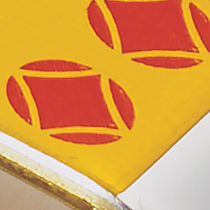 Yellow 5 Dot/Silver Back