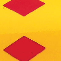 Yellow/Red 5 of Diamonds