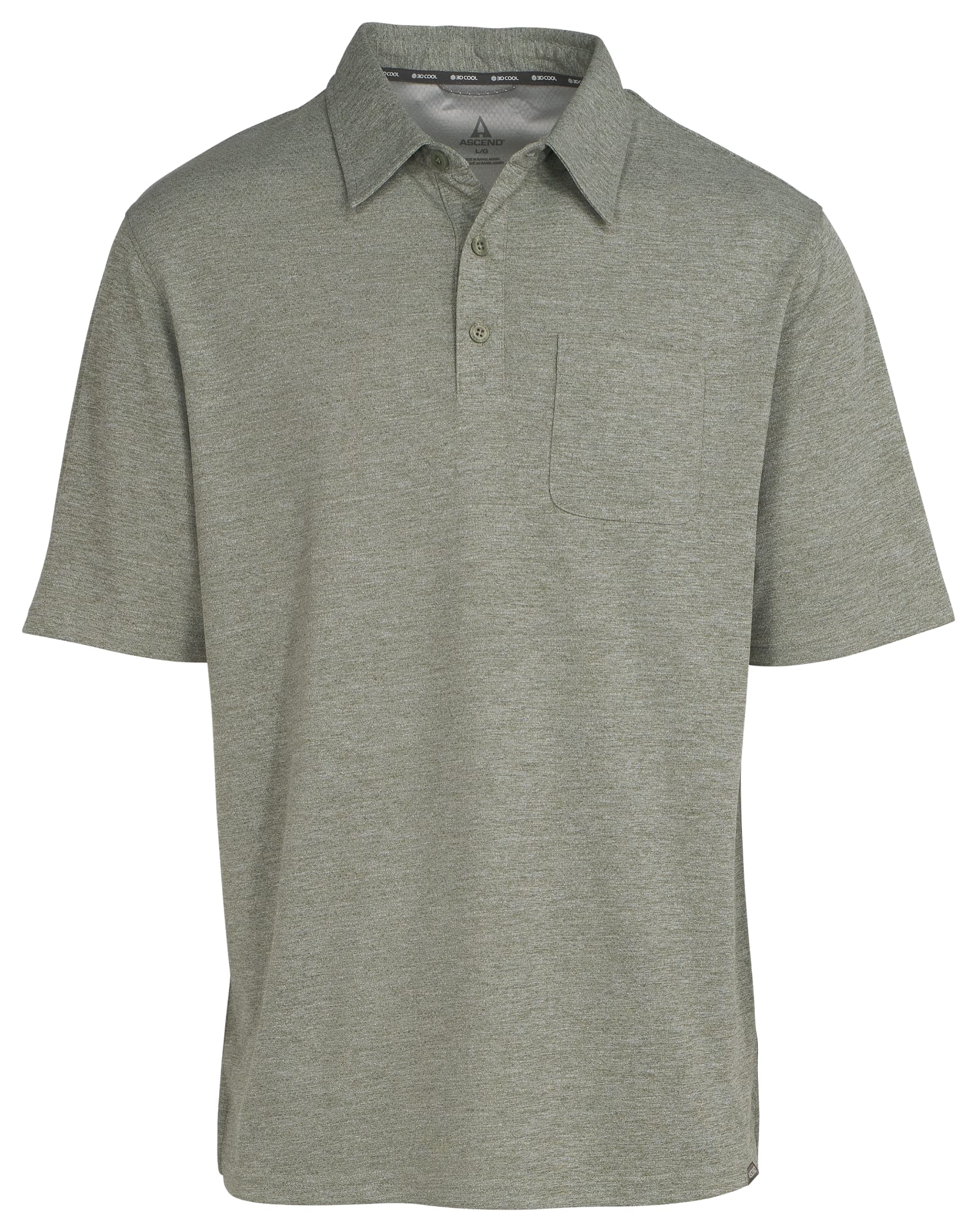 Ascend 3D Cool Knit Short-Sleeve Pocket Polo