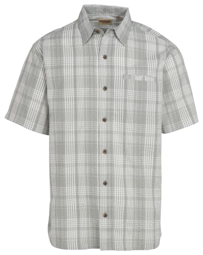 RedHead Seersucker Button-Up Plaid Short-Sleeve Shirt for Men