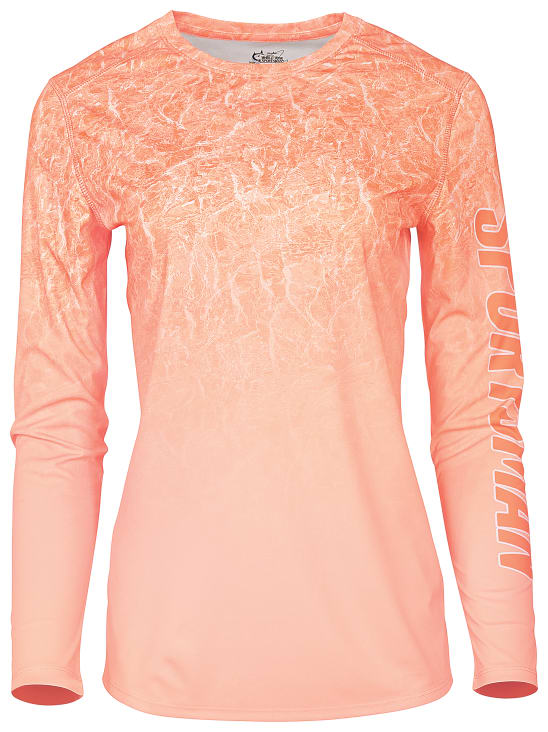 World wide sportsman women's angler long-sleeve crew (select colors and sizes)