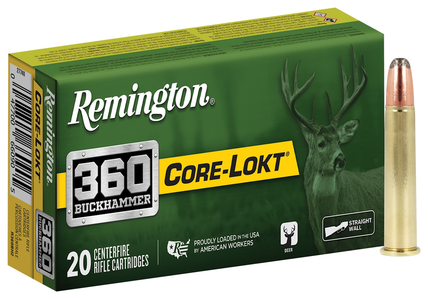 Remington Core-Lokt .360 Buckhammer 200 Grain Centerfire Rifle Ammo