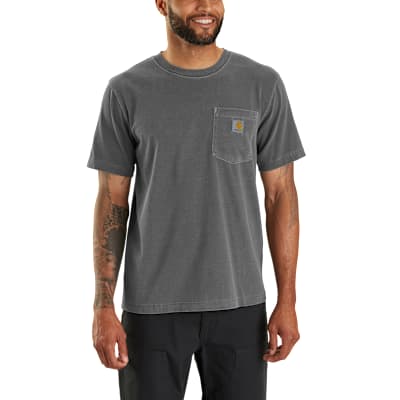 Carhartt Relaxed-Fit Lightweight Garment-Dyed Short-Sleeve Pocket T-Shirt for Men
