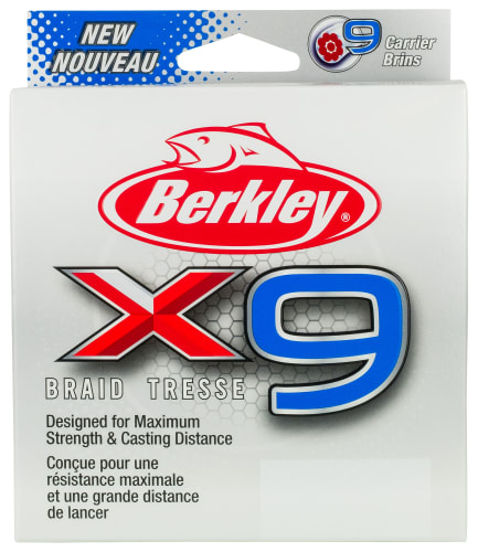 berkley braid translucent fishing line Berkley x9 Braid Fishing Line - Crystal - 40 Lb. Test