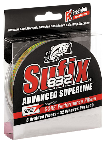 Sufix 832 Advanced Superline Braid Fishing Line 150-Yard Spool - Fire Tiger  - 8 lb. | Bass Pro Shops