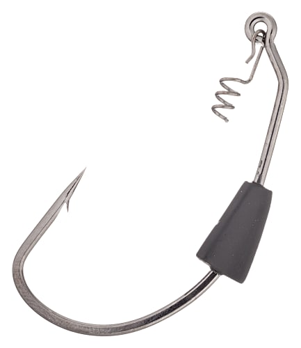 6/0 weighted swimbait hooks Reaction Tackle (10 or 25-Packs) locking spring is also easy to rig VMC Heavy-Duty Weighted Swimbait Hooks